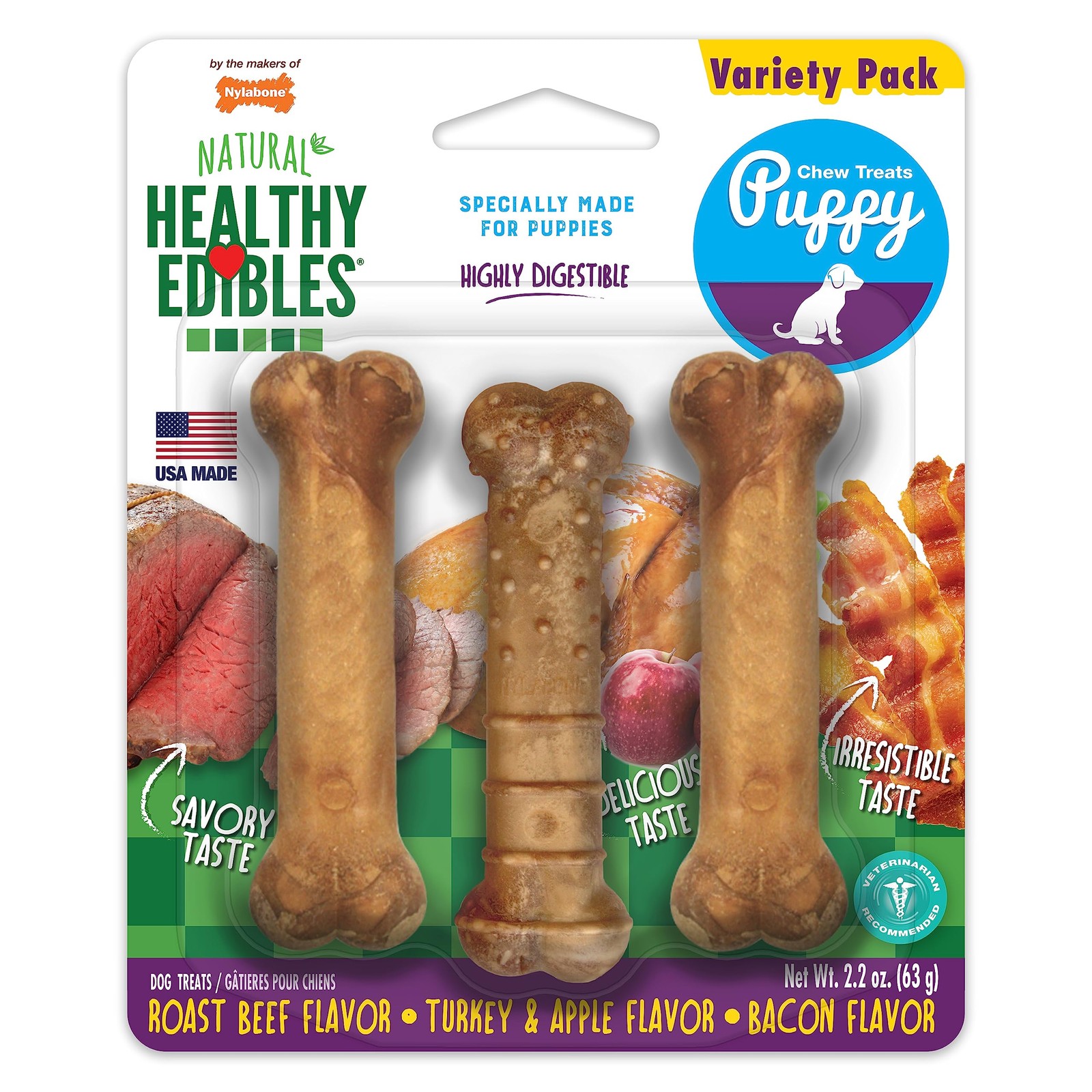 Healthy Edibles Natural Puppy Chews Long Lasting Treats for 