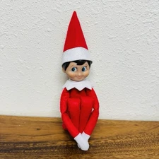 Elf On The Shelf Brand BOY brown Hair Blue Eyes New Doll Kneehugger Replacement