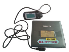 Aiwa AM-HX30 Black Portable MiniDisc Player w/ Remote Control Tested and Working