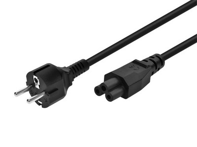 Monoprice 2-Prong Power Cord 6ft Black, CEE 7/7  SCHUKO (Europe) to IEC 60320 C5
