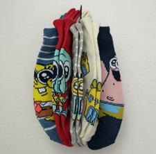 Nickelodeon SpongeBob SquarePants Kids, No Show Socks 5 Pairs, Shoe Size 4-10