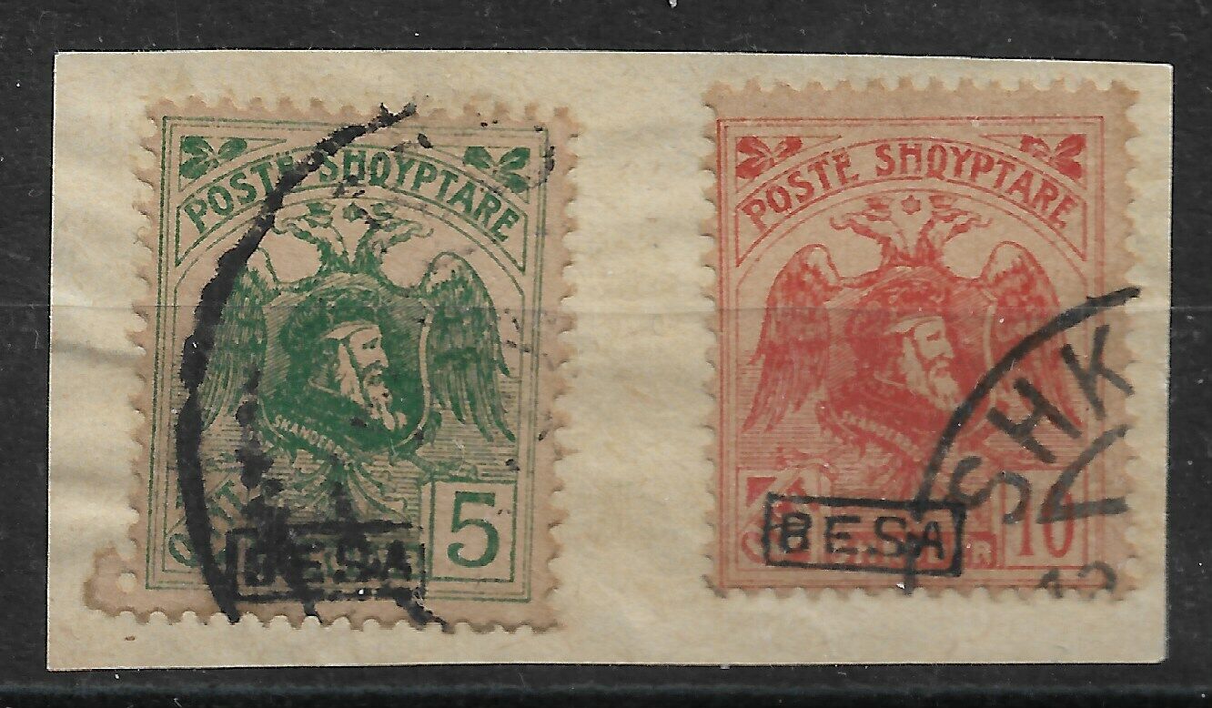 1922 Albania. Nashville-Davidson Mall Max 53% OFF Albanian used Overprint Stamps.