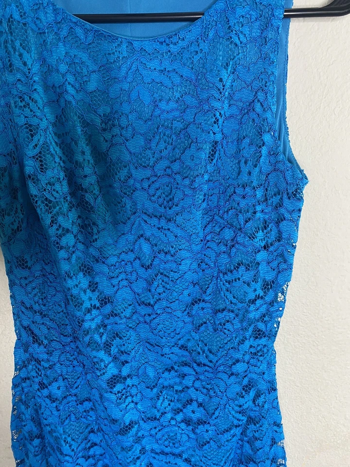 Vestido American Living L para mujer talla 2 azul usado Foto 3 de 4