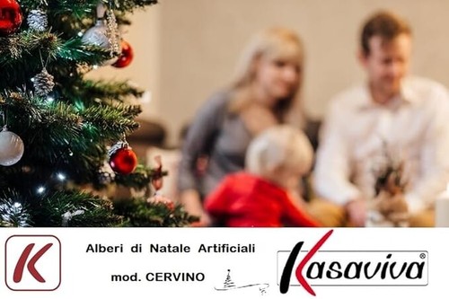 Kasaviva, Albero di Natale Artificiale Cervino, per Ambiente Natalizio - H 210cm - Foto 4 di 4