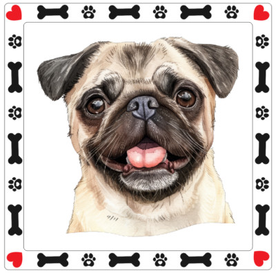 Pug Dog Sticker Decal A1057