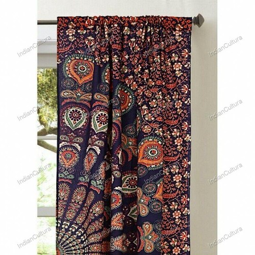 Tenture Murale Mandala Indienne Bohème - 215x150 Cm - 100% Coton - Décoration Salon/chambre