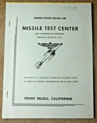 Vintage 1954 US Navy Missile Test Center Point Mugu CA Technical Booklet USN