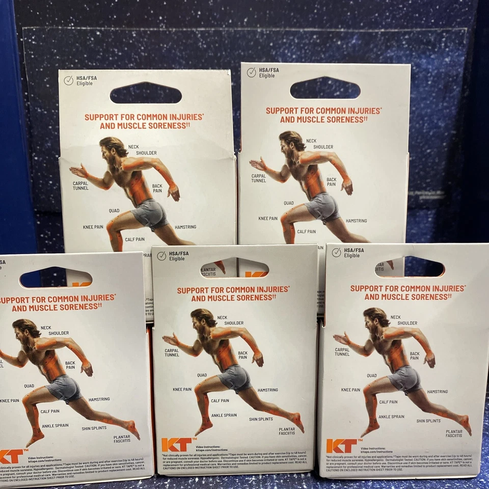 5X Cinta KT Cinta Elástica Deportiva, 20 Tiras Precortadas - 2"x10" Beige Foto 2 de 4