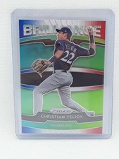 Christian Yelich 2020 Prizm Baseball Brilliance RED WHITE BLUE Milwaukee Brewers