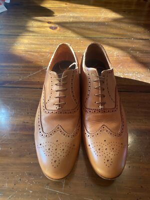 Paul Smith Tan Brown Leather Oxford Shoes Oxford Brogue Made in