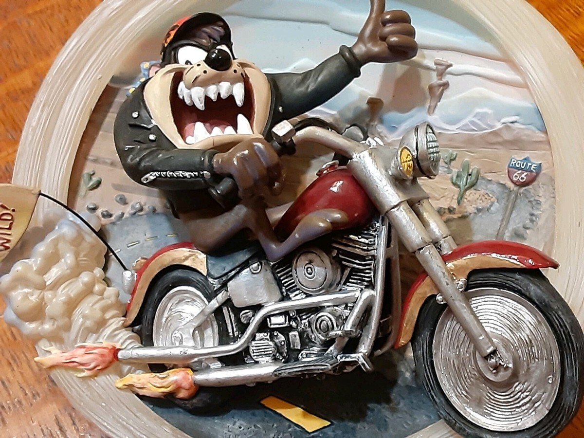 Looney Tunes *Tazmanian DEVIL on Motorcycle. [,Bradford Looney Tunes *Tazmanian DEVIL on Motorcycle. [,Bradford