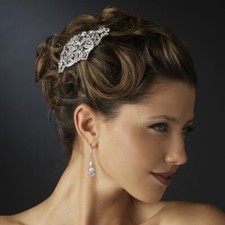 Bridal art deco crystal hair comb