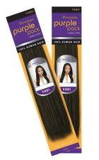  2 Pack Outre Premium Purple Pack Human Hair Yaki 12"