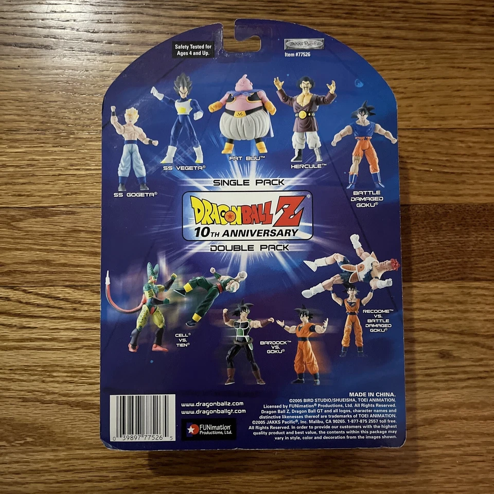 Figura Dragon Ball Z Edición 10 Aniversario SS VEGETA 2005 Jakks Pacific DBZ Foto 2 de 2