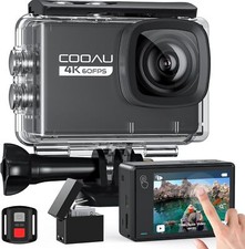 COOAU Action Cam 4K 24MP Touchscreen mit 2-Zoll-HD-Bildschirm Unterwasserkamera