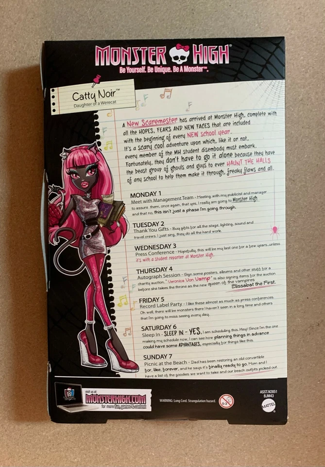 Monster High Nuevo Scaremester Catty Noir Muñeca Foto 2 de 4