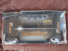 Hunting Black Gun License Plate Frame Auto-Car-Truck + Screw Caps. New FREE SHIP
