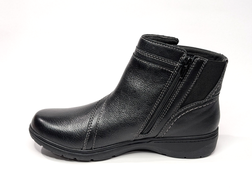 Clarks Carleigh Style Black Leather Women's Ankle Boots - Size 7 NWB - Picture 3 of 8