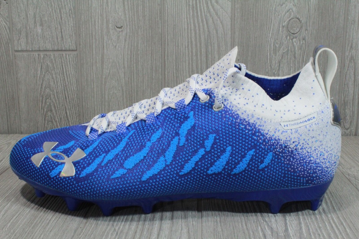 Under Armour Spotlight Blue Football Cleats 3023959-113 Under Armour Spotlight Blue Football Cleats 3023959-113