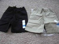Kohls Size 7 Jumping Beans 2 Prs Shorts Boys Black Khaki Elastic Waist Kohls Size 7 Jumping Beans 2 Prs Shorts Boys Black Khaki Elastic Waist
