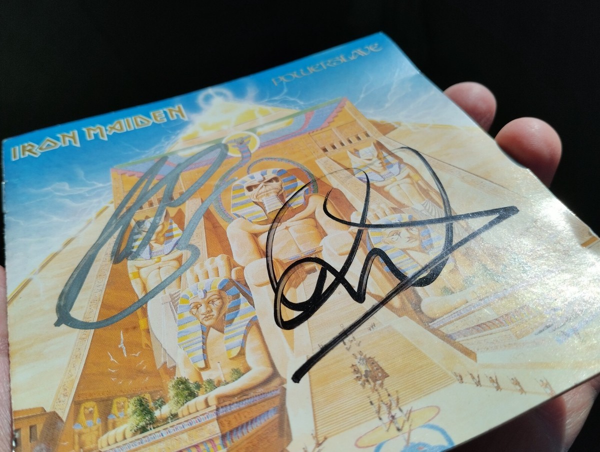 Iron Maiden Powerslave サイン入りCD IRON MAIDEN POWERSLAVE CD Signed by Artists (ADRIAN SMITH