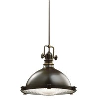 Pendellampe Deckenleuchte HäNgeleuchte Stahl Glas Esszimmerlampe D 33,7Cm Bronze