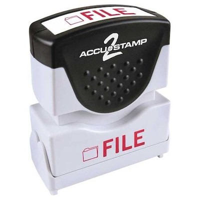 Accu-Stamp2 038841 Microban Message Stamp, File, 3/8''