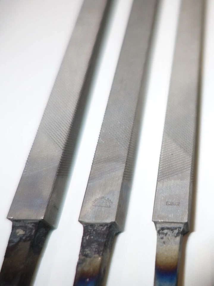 3 x Vintage Nicholson 13229 Square 2nd Second Cut File 10" - Made in USA Files - Image 2 of 4