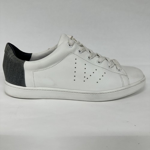 Vince Women's US 8 Varin Leather Sneaker Lace Up White/Denim Size 8 - Picture 14 of 17