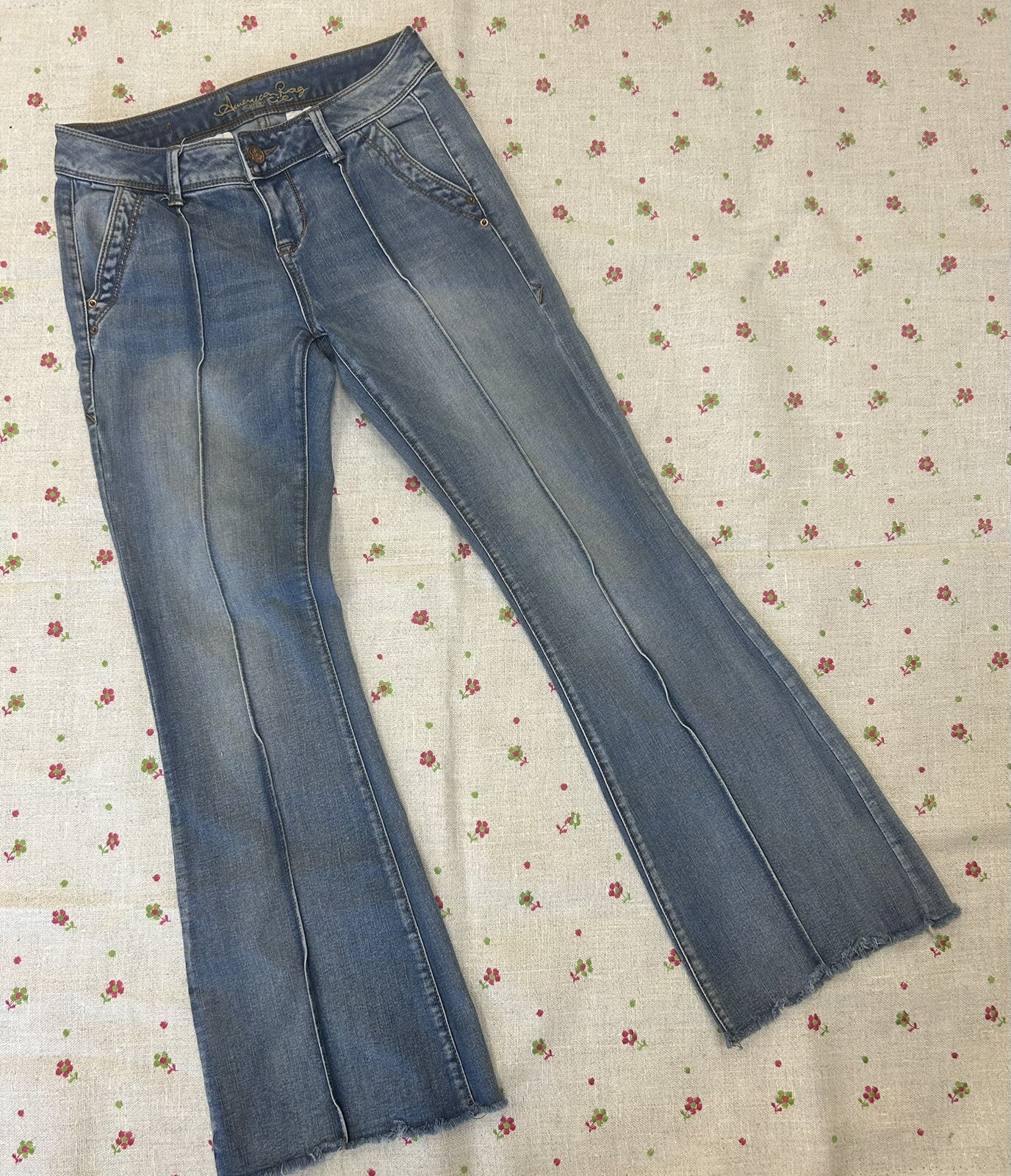 VTG Y2K Low Rise Flare Jeans By American Tag | eBay