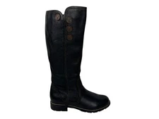 Sofft Boots Women 6.5 M Tall Riding Black Leather Casual Knee High Block 1416301