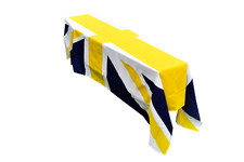 Yellow and Blue Union Jack Flag Coffin Drape - Quick Dispatch