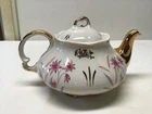 Vintage Made in England Tea Pot-Gold Accents and Trim with Flowers