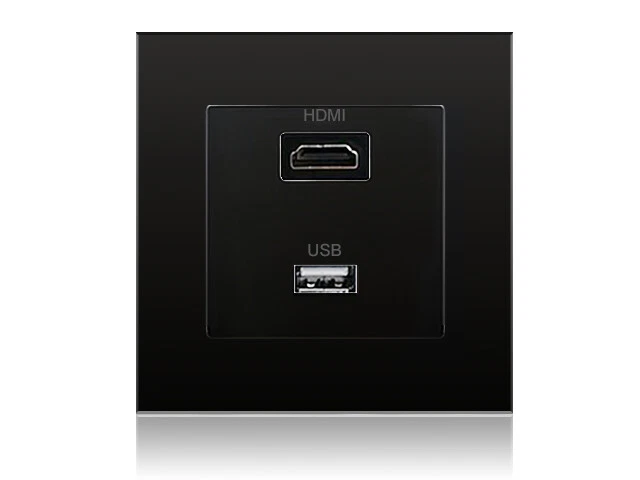 HDMI Dose/Unterputz Multimedia-Dose HDMI 4K & USB in Weiß, Schwarz, Altrose  - Bild 3 von 4