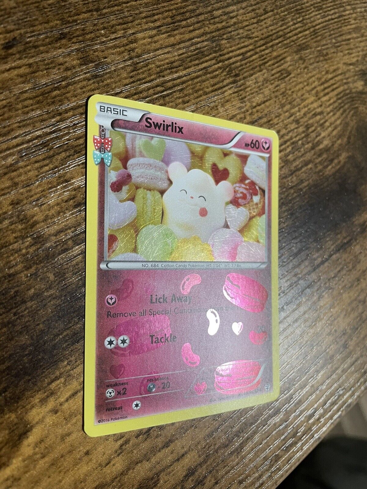 Pokemon Swirlix RC19/RC32 Generations Radiant Collection Holo Card