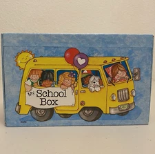Vintage Cardboard School Pencil Box Bus Art Supplies Crystal Collins General Co.