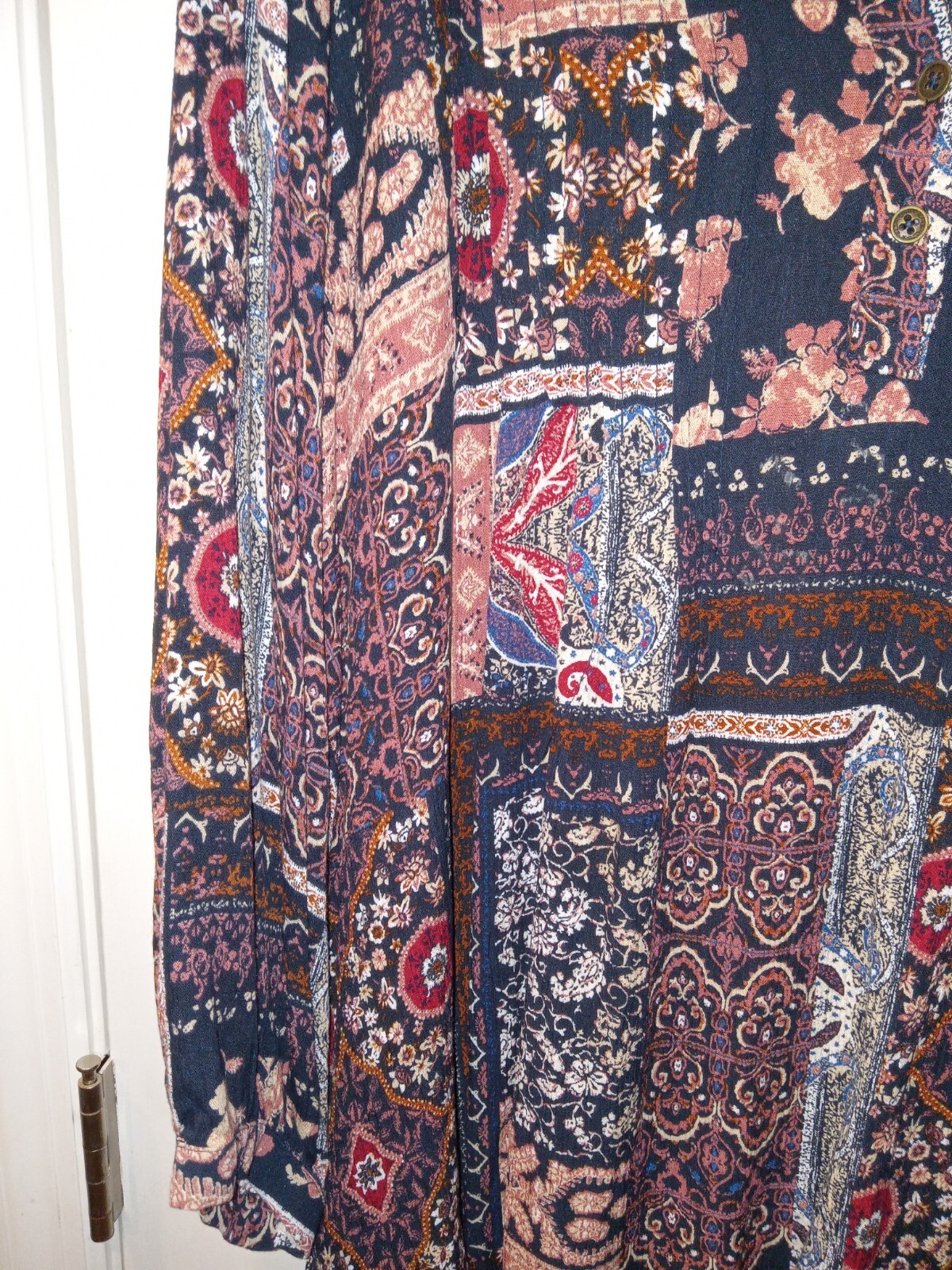 Knox Rose Floral PATCHWORK Pattern Pullover High … - image 5