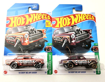マッドホイール '55 CHEVY BEL AIR GASSER Hot Wheels '55 Chevy Bel Air Gasser Purple Red + Orange #63