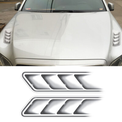 2pcs Car Styling 3D Fake Vent Decor Outlet Side Vent Sticker - Main Image