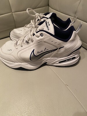 Nike “Air monarch IV martine rose” size 12 (white and navy blue