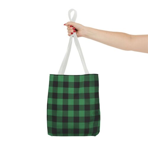 Bolso de Mano a Cuadros Navidad Verde/Negro (AOP) - Imagen 17 de 61