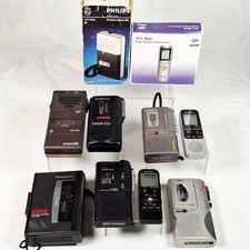 10 x FAULTY Voice Recorder Dictaphones Sony/Philips/Sanyo/Alba+ SPARES or REPAIR