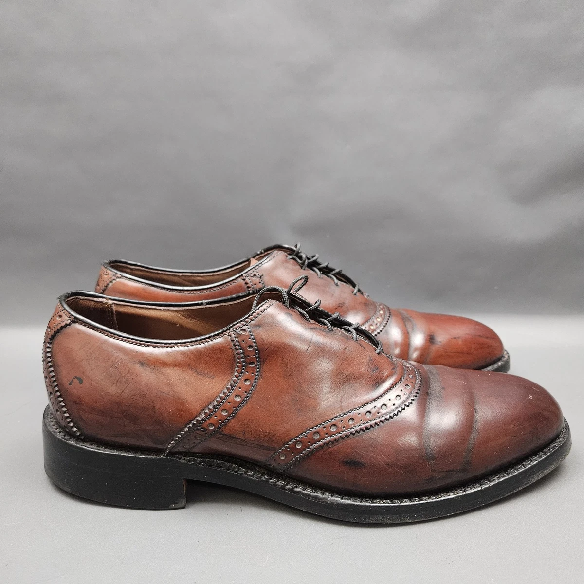 Men’s 13 D/B Vintage Bostonian Crown Windsor Burgundy Wingtip Oxford Bostonian Wingtips - Etsy main image 4