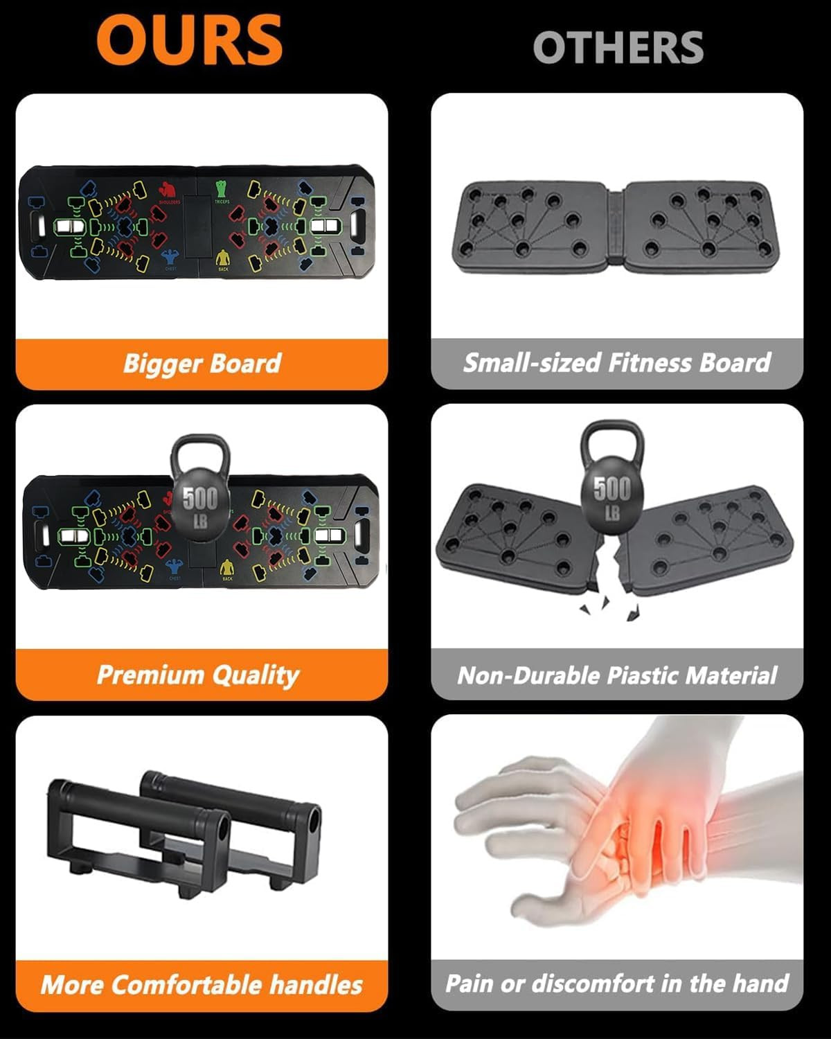 Solid Push up Board,Home Gym,16 in 1 Home Workout Equipment Multi-Functional