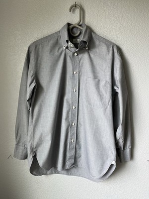 Luigi Borrelli Napoli Men Shirt Grey Button Down L