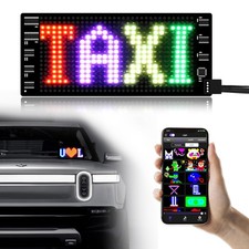 XIAOOHO LED Light Signs for Car,Programmable Bluetooth APP 3"x 7", black