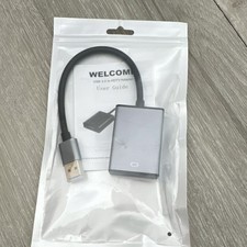 KLOMIER USB 3.0 to HDMI Adapter Multiple Monitors Black Silver HDMI Female