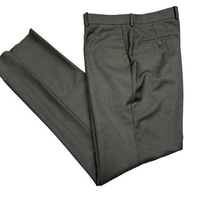 NEW Kenzo Men s Polyester Blend  Unfinished Dress Pants Gray   42R } 36W