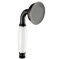 PaulGurkes Handbrause Schwarz Retro Nostalgie Duschkopf Mit WeißEm Keramikgriff