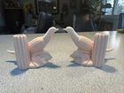 Red Wing Pair Luster Pink Candlesticks Shape # 1135